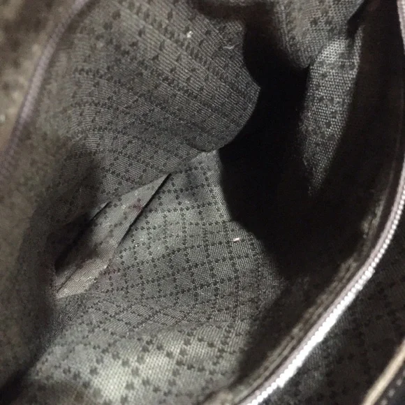 ❤️SOLD❤️Gucci brown and black monogram nylon bamboo handle vintage tote bag - Picture 12 of 14